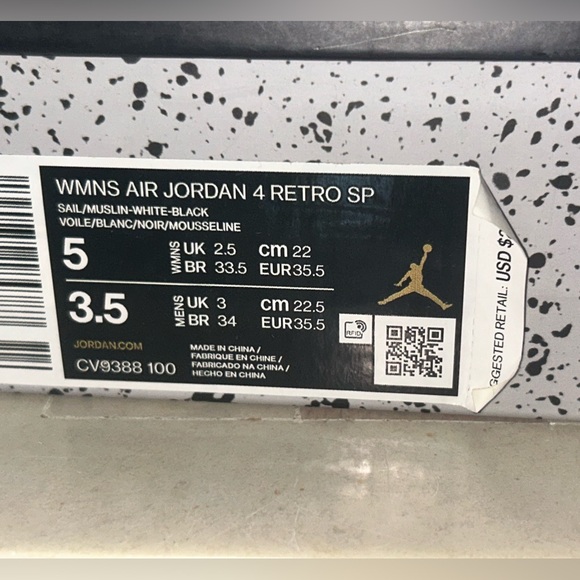 Nike air Jordan 4  X OFF-WHITE SAIL - Picture 9 of 11